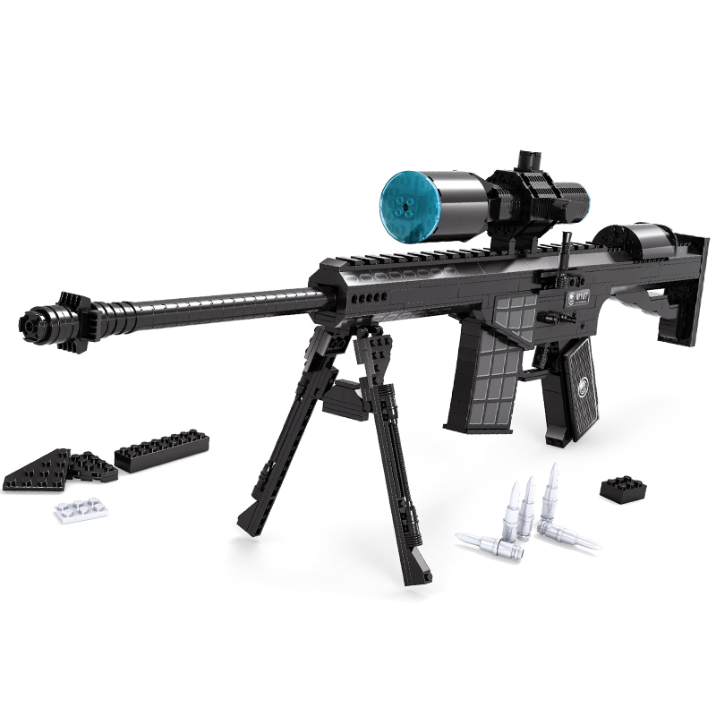 兼容legao积木拼装军事模型儿童拼插男孩力6组装7玩具8岁10 MP5冲锋枪(597片)高清大图