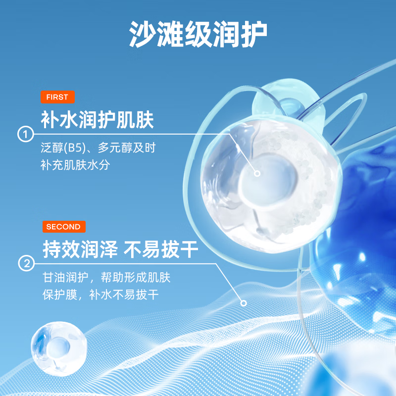 蜜丝婷(Mistine)新版身体防晒水润养肤隔离小蓝帽防晒霜乳70ml户外军训必备高清大图