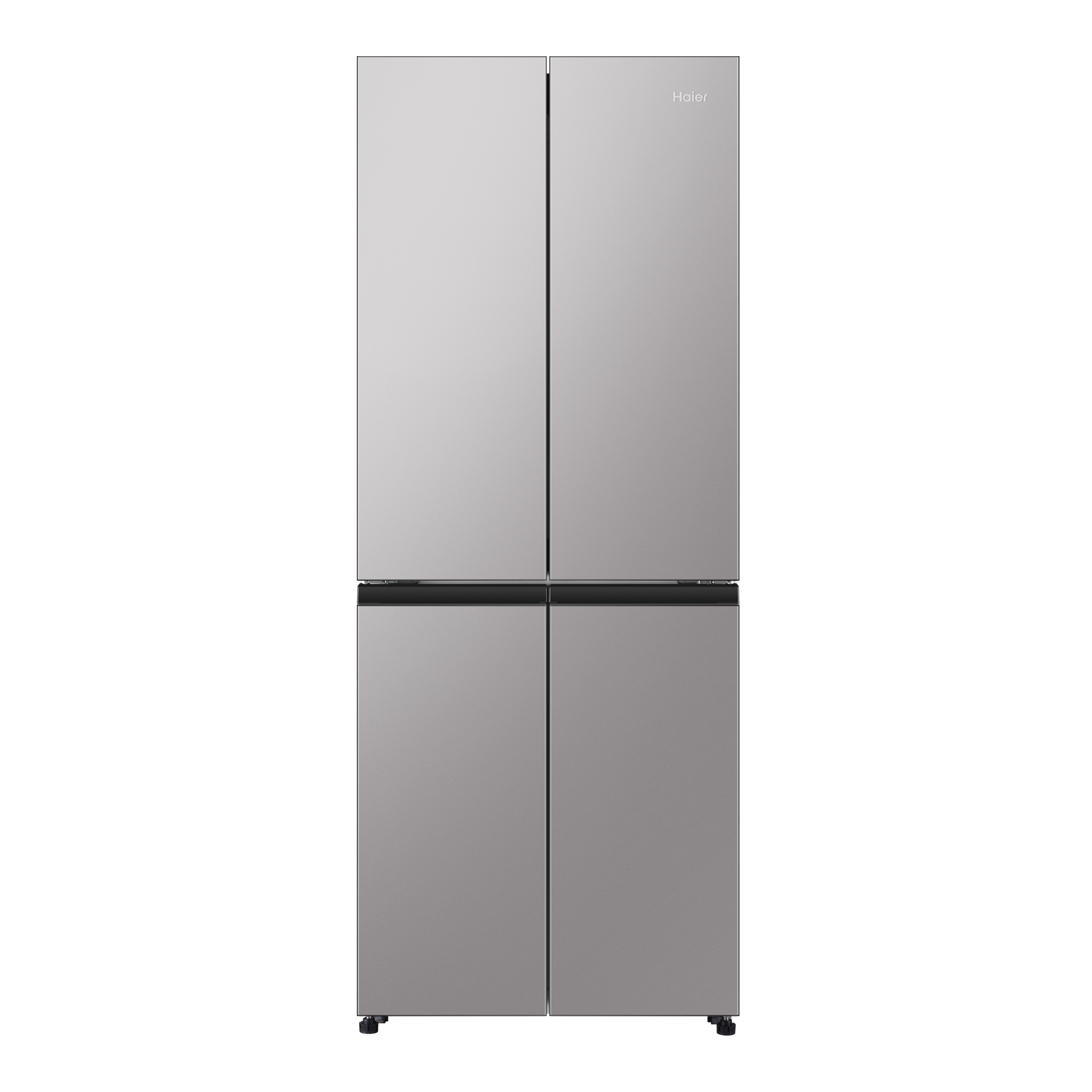 海尔402升风冷变频三档变温超薄大容积十字对开门冰箱雾晶灰