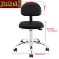 锦北防静电凳子升降操作椅流水线皮革工作凳实验室圆凳电镀钢爪滑轮