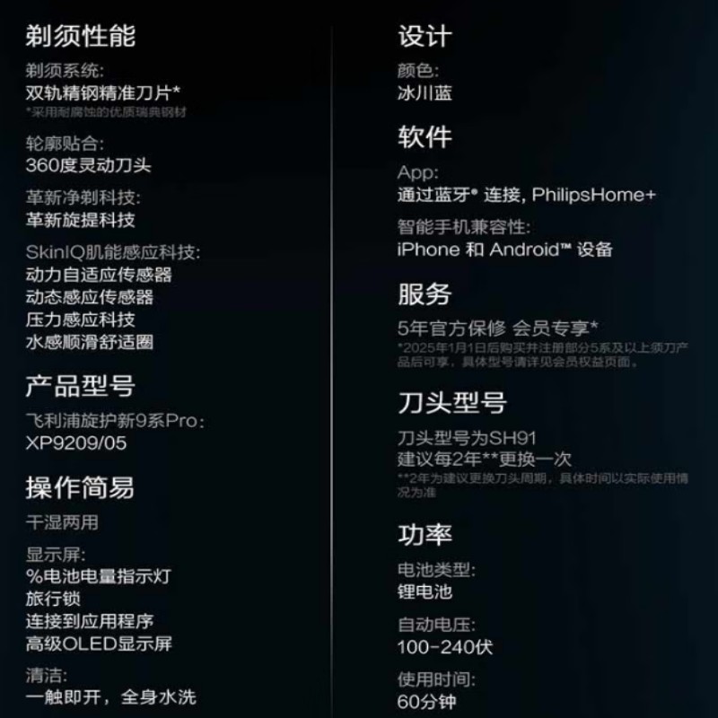 飞利浦(PHILIPS)奢享9系剃须刀 S9936蜂巢9系Pro+高清大图