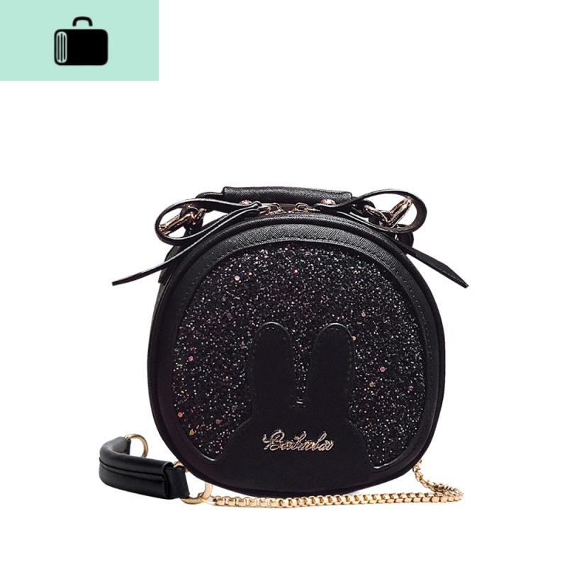 小包包少女2020新款斜挎包百搭迷你小圆包手提单肩可爱亮片NEWLAKE高清大图