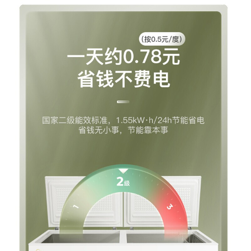 美的(Midea)719升商用卧式冷柜大容量冰柜冷藏冷冻柜节能省电大冰柜 五面循环制冷减霜BD/BC-719DKM(E)