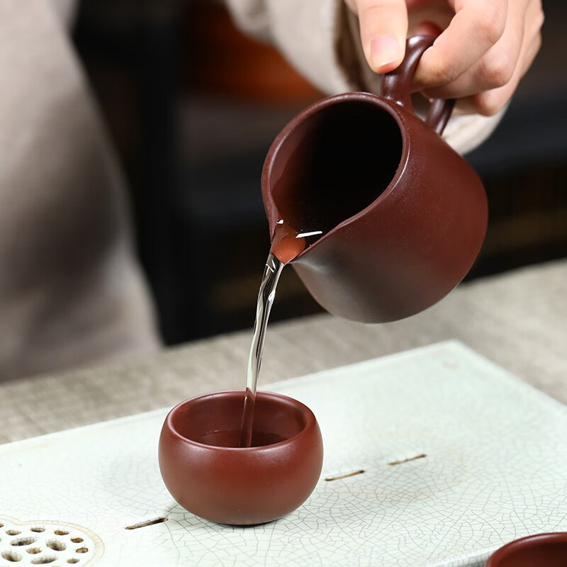 金镶玉 JXY-01 功夫茶具整套茶壶*1+茶杯*6+茶盅*1家用 宜兴紫砂壶220ml(单位:套)高清大图