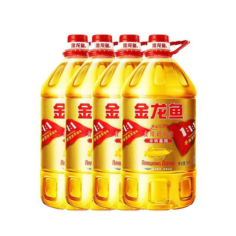 金龙鱼 食用调和油 非转基因5L装