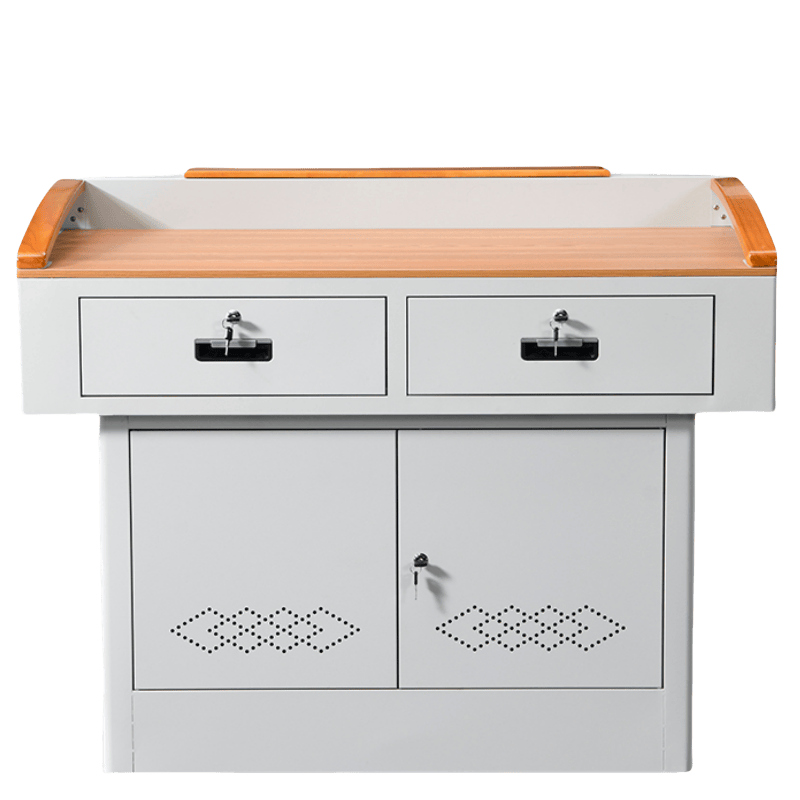 豫龙都多媒体讲台木面张高清大图