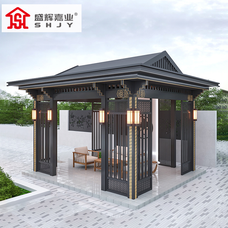 盛辉嘉业中式凉亭户外庭院铝合金凉亭花园别墅景观亭四角凉亭定制高清大图