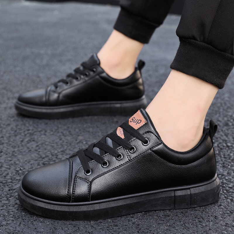 梵克公牛鞋男鞋春秋2021新款网红百搭黑色耐磨工作男韩版潮鞋正品好货