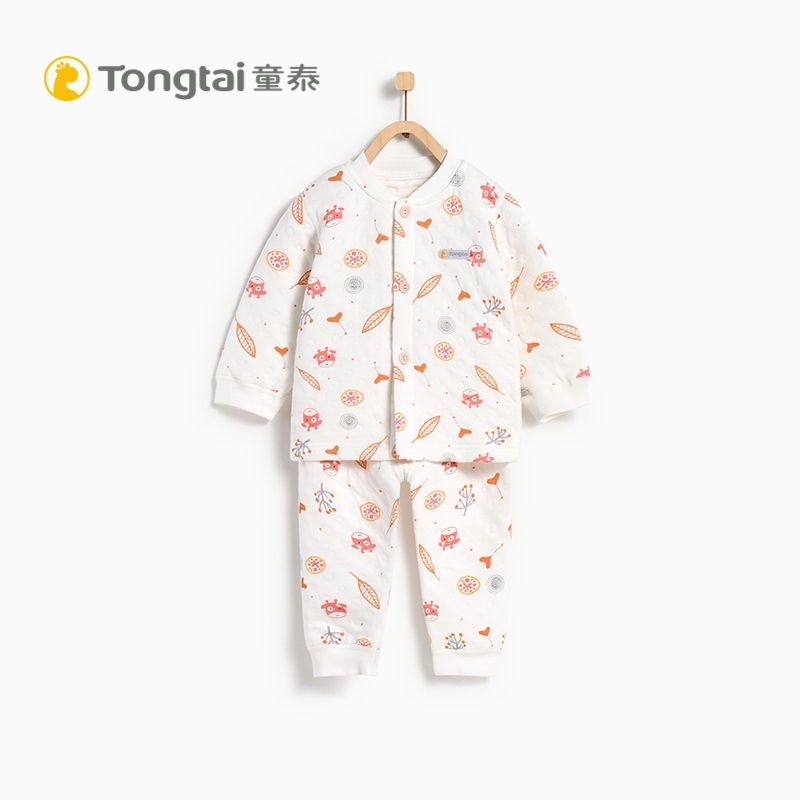 童泰秋冬新款婴幼儿内衣套装3-24个月-3岁男女宝宝长袖对开加厚保暖衣服