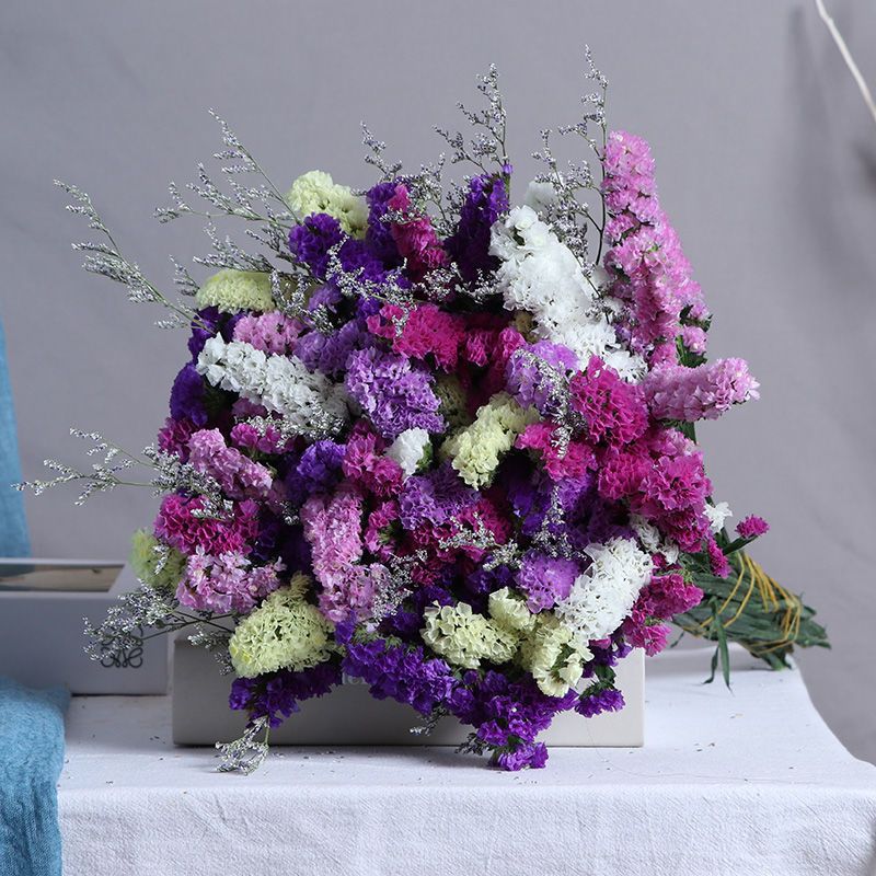 云南风干真花勿忘我干花花束 大干花装饰家居摆设客厅鲜花
