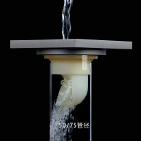 潜水艇(Submarine) LTK50-10自动密封式防臭地漏 亚银拉丝表面 标配新款防臭内芯