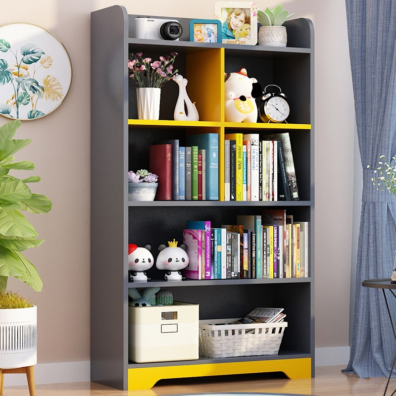 闪电客简约现代学生落地置物架书柜书架卧室儿童小巧收纳柜家用储物