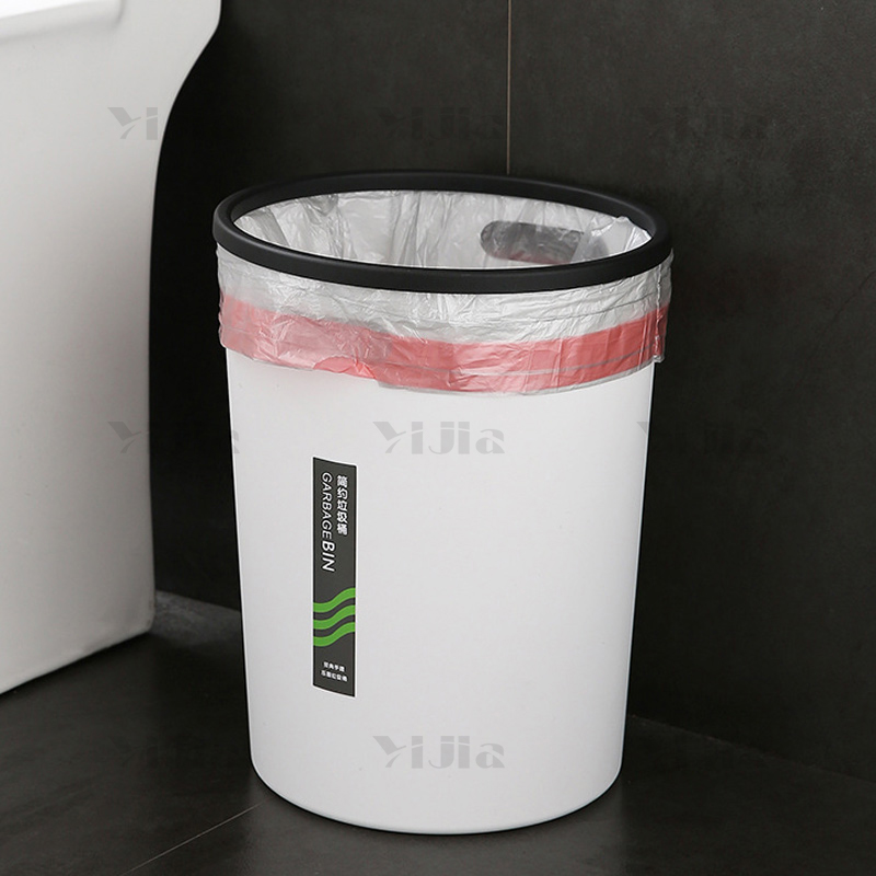 翌嘉YJ4022204垃圾桶厨房客厅办公室垃圾箱创意垃圾筒纸篓 白色小号高清大图