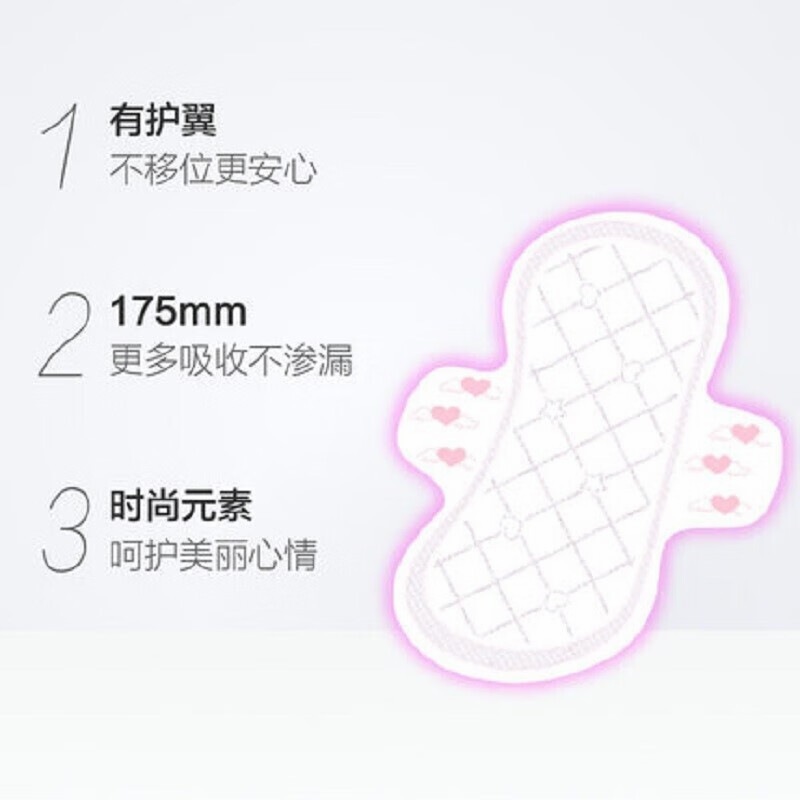 苏菲卫生巾小翅膀 护垫日用棉柔无香护翼175mm迷你 小翅膀 175mm 9片 3包装高清大图