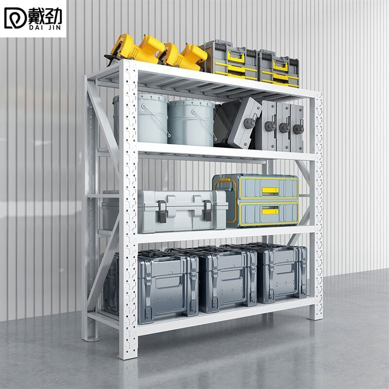 戴劲货架四层仓储钢制置物架收纳展示架承重200kg 2000*500