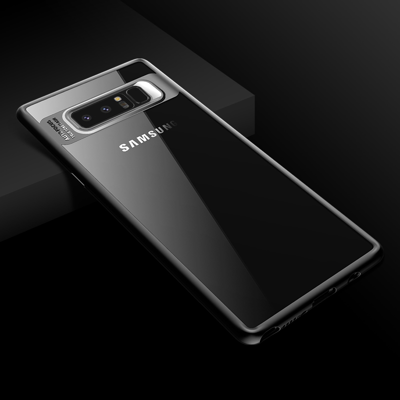 洛克(ROCK)SAMSUNG Note8 手机壳透明保护套三星NOTE8全包防摔硬壳 晶彩系列 黑色