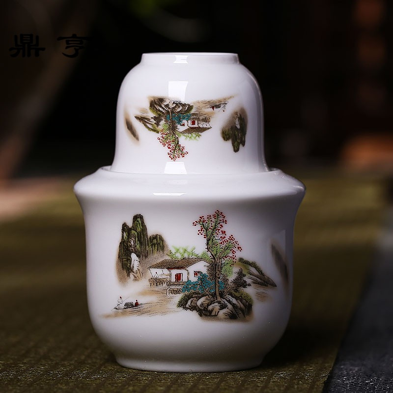 鼎亨温酒器套装景德镇陶瓷温酒具壶家用烫酒壶黄酒清酒酒杯暧白酒