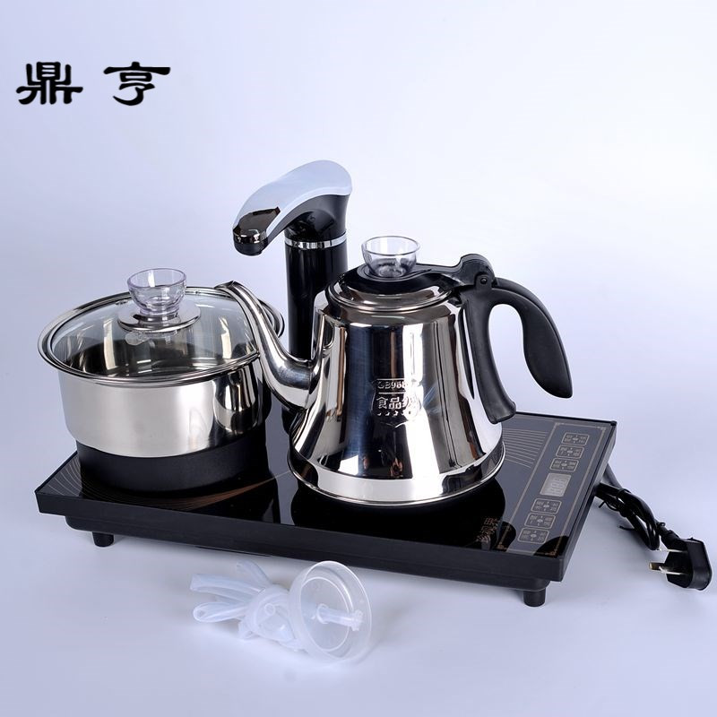鼎亨全自动智能上水抽水电茶炉 电热水壶电磁炉玻璃 茶盘茶具套装