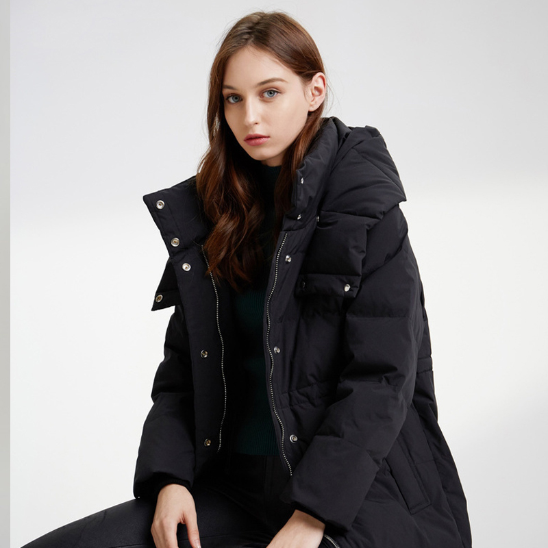 红都hongdu女士中长款羽绒服hdn116单位件
