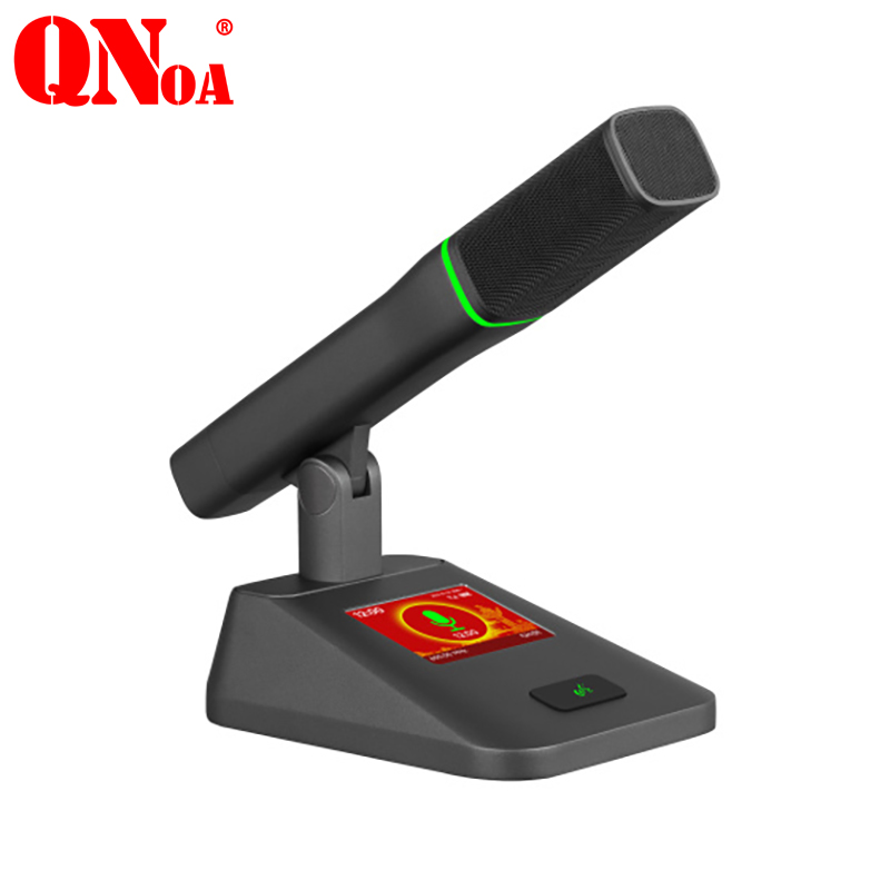 启诺 QN-SWM640 真分集一拖四无线麦克风天线分离技术稳定接收黑(台)高清大图