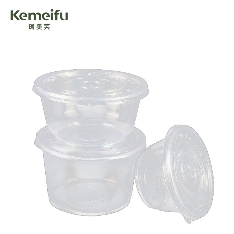 珂美芙 加厚一次性圆碗带盖 1000型 个高清大图