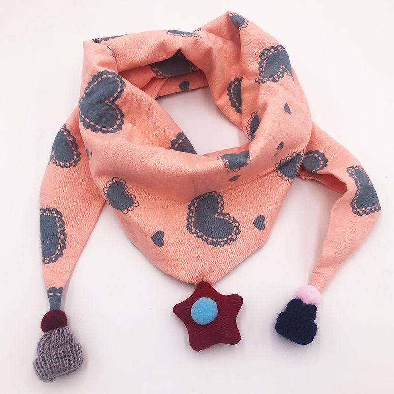 儿童三角巾棉围巾韩版潮秋冬宝宝男童女童围脖冬季韩国小孩女孩 莎丞