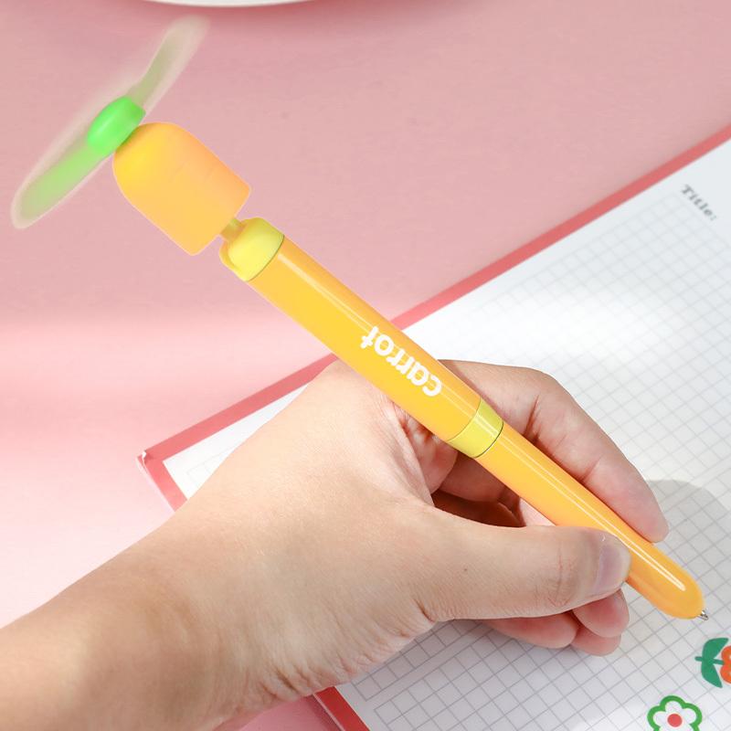 ins少女心可爱创意金属迷你风扇笔夏季学生用宿舍随身便携圆珠笔风扇