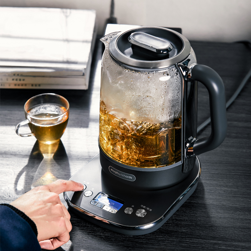 摩飞多功能升降煮茶器办公室全自动小型养生壶家用大容量花茶壶MR6088深空灰