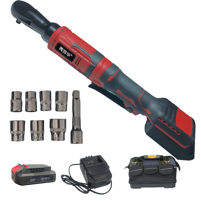 菁普华充电式锂电电动棘轮扳手20V 2.0Ah一电一充套高清大图