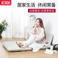 沿途车载充气床垫汽车后排座儿童床家用轿车SUV通用气垫床睡垫后座旅行车内睡觉床加大护挡米色