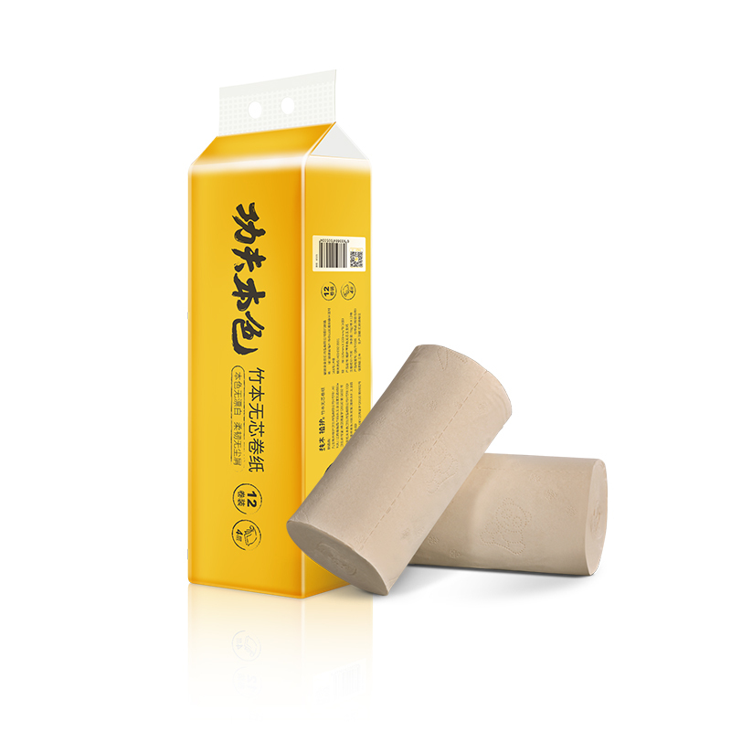 植护 卷纸 功夫本色系列 70g*12粒 本色无芯卷纸