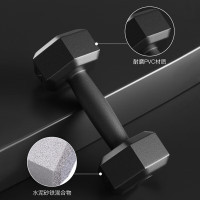 英辉(INVUI)环保包胶六角哑铃男女士家用健身器材 10KG一副(5KG*2)