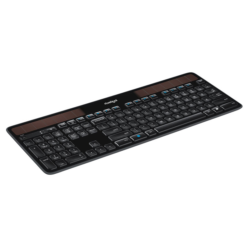 罗技(Logitech) K750 纤薄太阳能全尺寸无线键盘 办公键盘 黑色