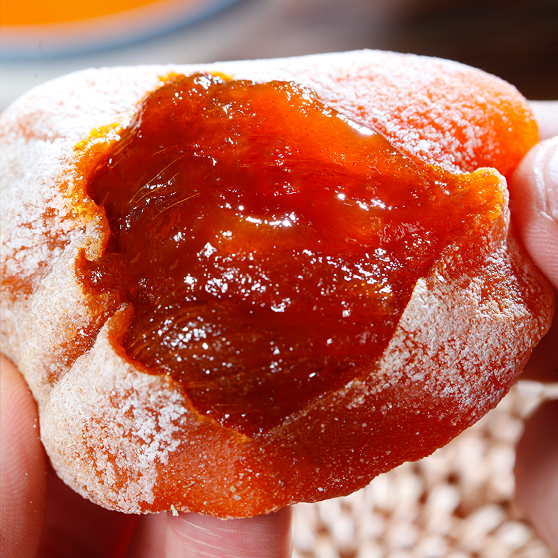 柿柿红富平柿饼白色牛皮纸袋400g*2袋流心霜降吊柿饼子农家自制富平柿饼官方正品高清大图