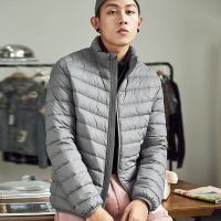 2.5折价129元唐狮轻薄羽绒服男短款冬季新款青少立领韩版修身保暖外套
