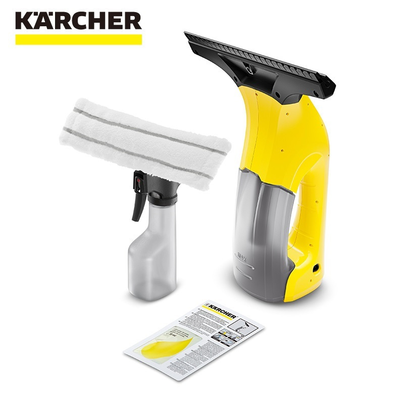 卡赫(KARCHER)擦窗去污机WV1 德国凯驰集团原装进口手持式无线镜面玻璃清洁机 电动刮吸一体机10W