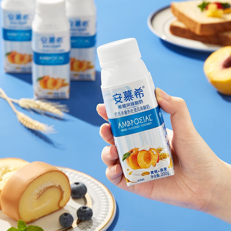 利乐冠 安慕希 常温酸奶黄桃燕麦味 200g*10盒 随机包装高清大图