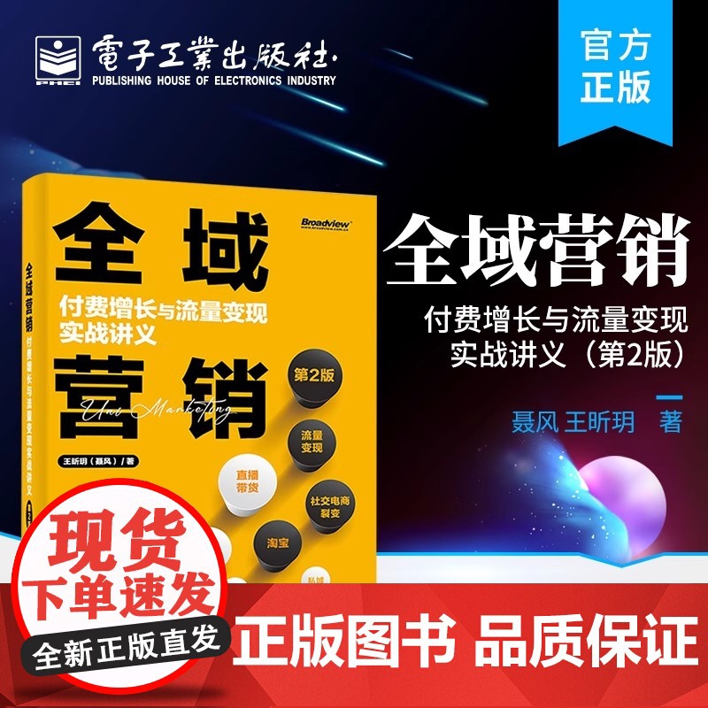 全域营销:付费增长与流量变现实战讲义(第2版) 王昕玥(聂风) 电子工业出版社 正版书籍高清大图