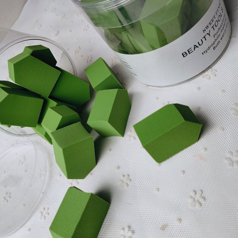 粉色安琪sweetpink 干湿两用果冻粉朴15PCS/盒绿色干湿两用 清洁 粉扑 化妆棉 化妆粉扑高清大图