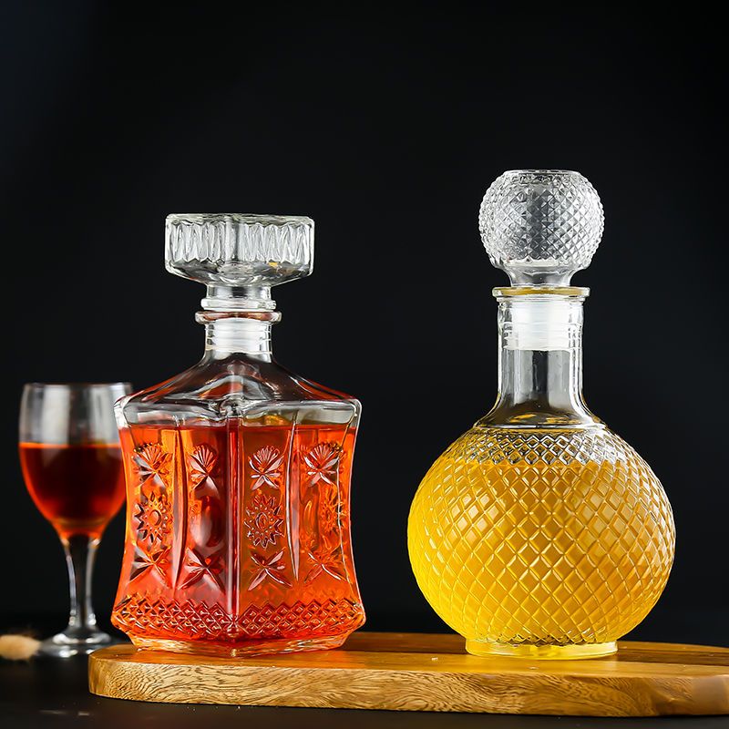 家用酒瓶空瓶玻璃醒酒器红酒瓶空瓶子装饰玻璃洋酒瓶白酒瓶空酒瓶|新