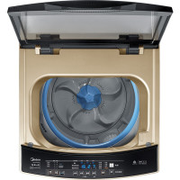 美的(Midea)12公斤大容量全自动波轮变频洗脱一体洗衣机 节能静音 快净科技 家用MB120V50DQCG 摩卡金
