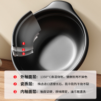 砂锅炖锅家用燃气耐高温干烧煲仔饭煤气灶专用煲汤陶瓷沙锅2.81L+锅盖[适合5-6人]干烧不裂