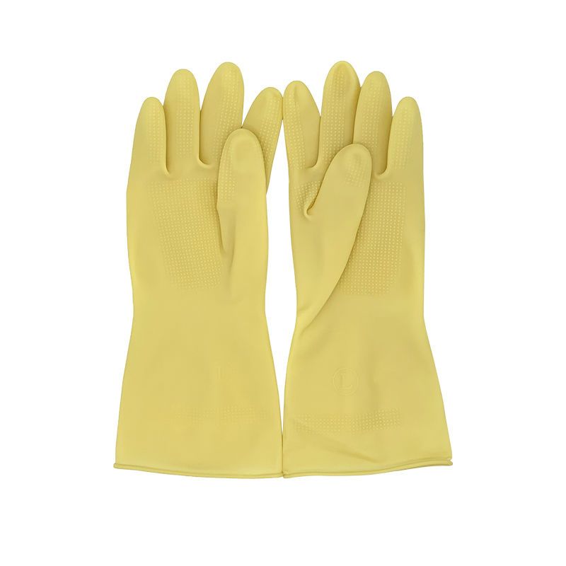 加厚牛筋乳胶手套洗碗家用厨房防水耐磨橡胶胶皮清洁耐用