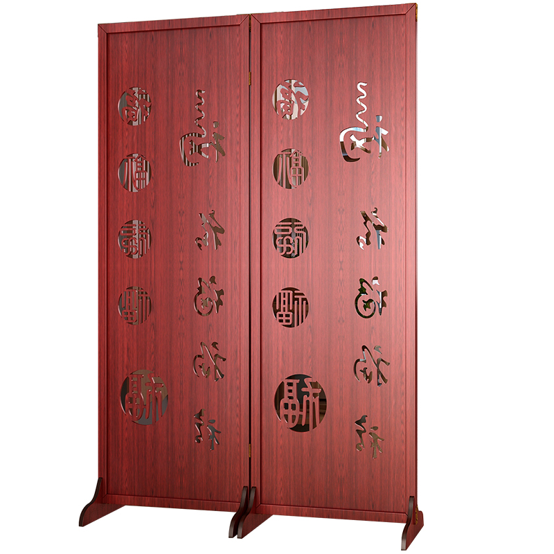 BONJEAN客厅中式屏风隔断装饰现代简约简易折叠房间卧室移动餐厅玄关双面高清大图