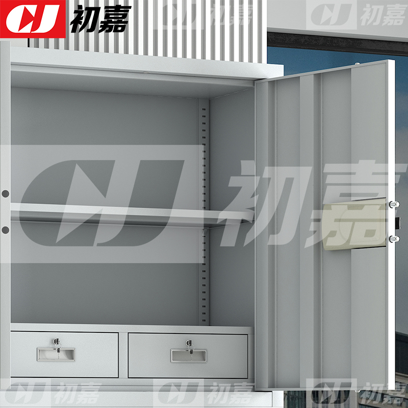 初嘉(CJ) CJ4102415 保密柜文件柜钢制密码柜办公铁皮资料柜档案柜 常规分双节智能密码锁