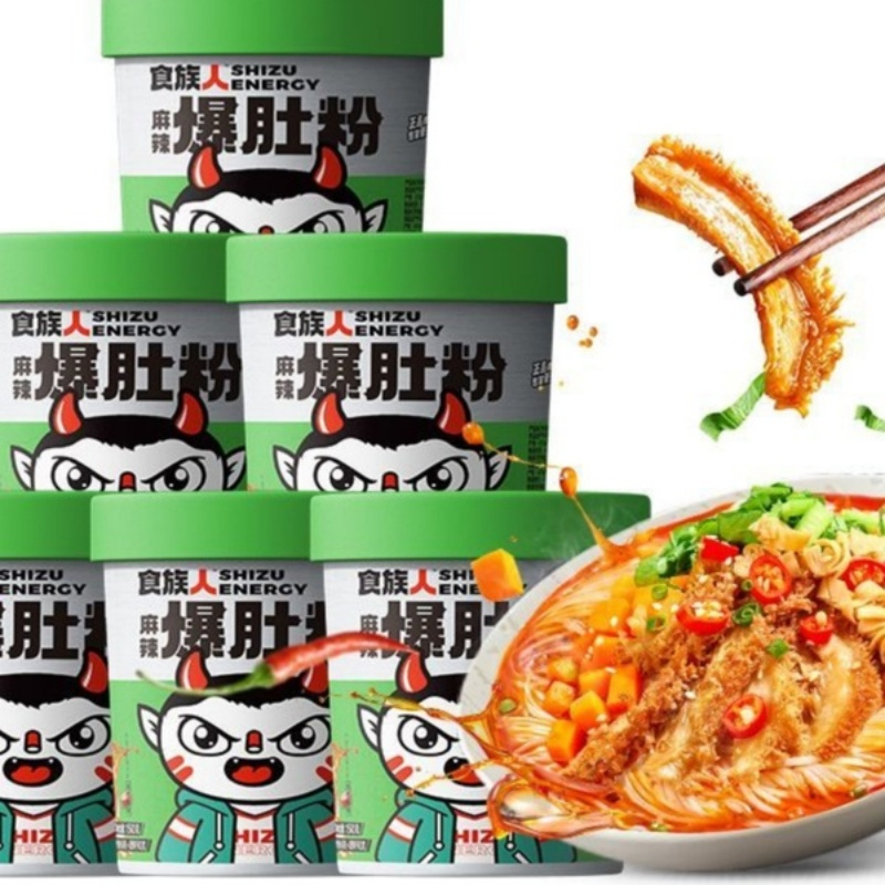 食族人麻辣爆肚粉150g视频