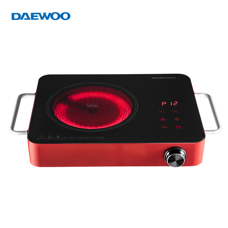韩国大宇（DAEWOO）电陶炉电磁炉家用远红外光波加热不挑锅 静音T1-1 红色大宇
