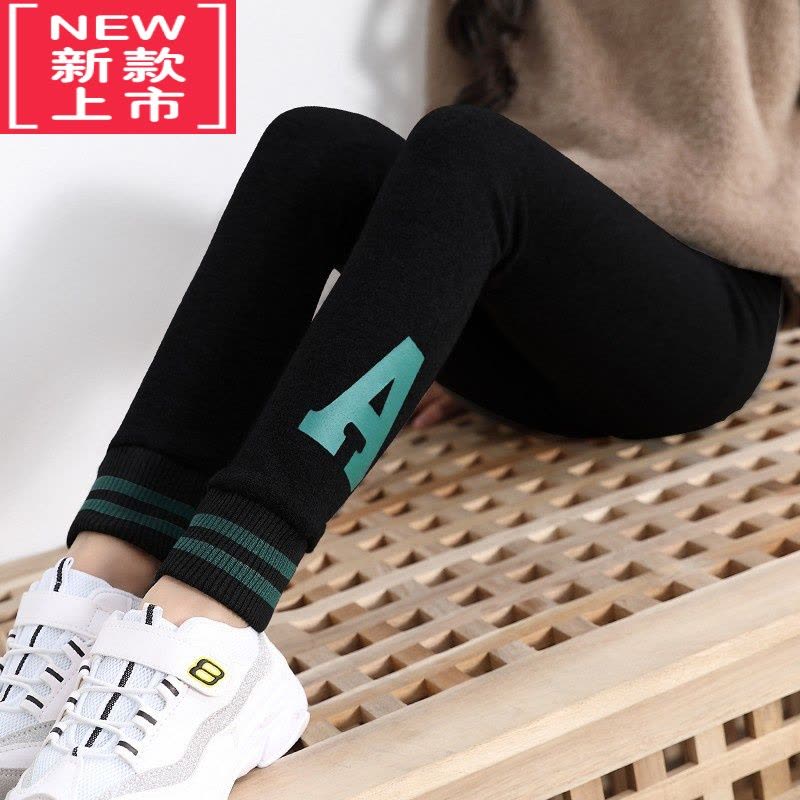 可莉允女童打底裤加绒加厚冬季外穿儿童裤子中大童一体绒保暖裤春秋图片