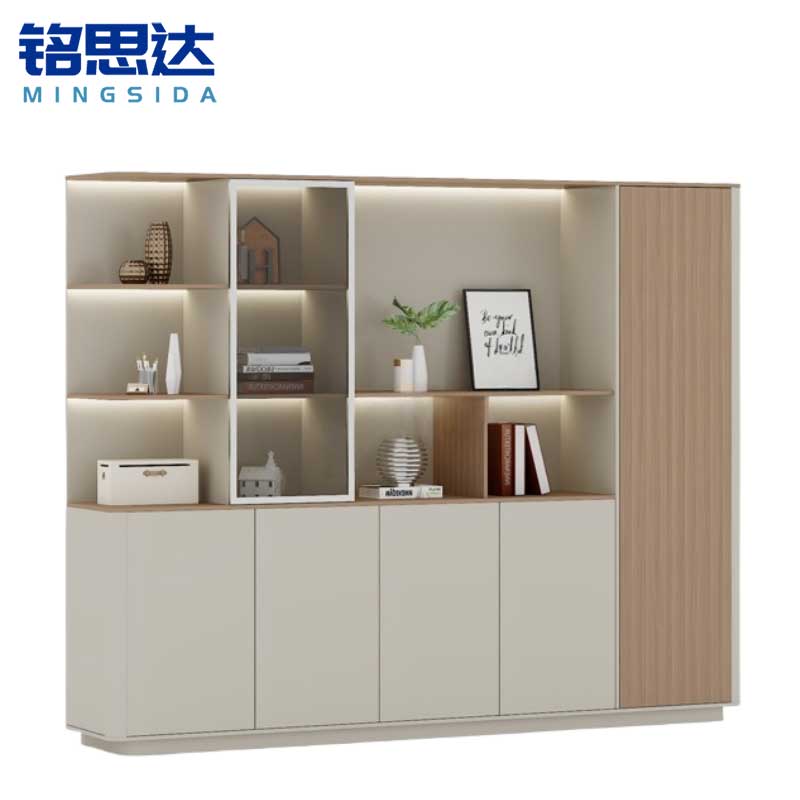 铭思达书柜展示柜五门台高清大图