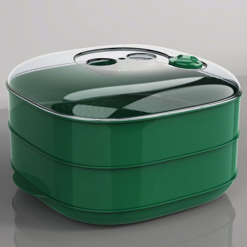 微波炉蒸笼加热专用器皿馒头蒸盒带盖家用米饭蒸饭盒收纳盒